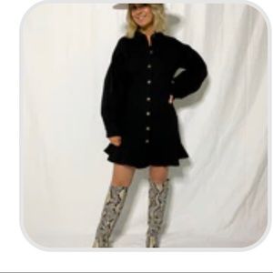 Soft+Stretchy Black Denim Long Sleeve Dress from Flourish & Frills Boutique. NWT